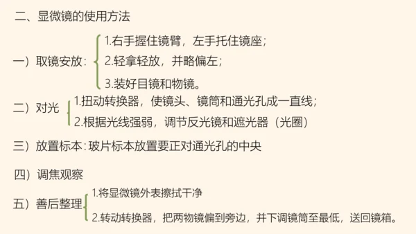 2.1.1练习使用显微镜课件2023--2024学年人教版生物七年级上册(共32张PPT)