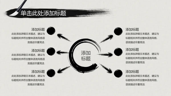 水墨古典大气中国武术武功ppt动态模板