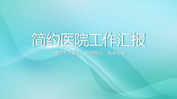 蓝色简约医院医疗工作汇报总结PPT