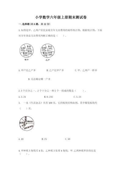 小学数学六年级上册期末测试卷精品【易错题】.docx