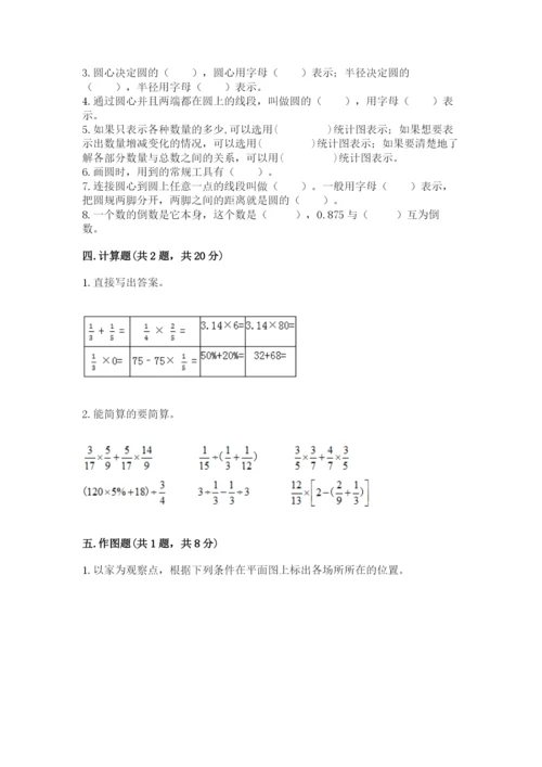 六年级上册数学期末测试卷附完整答案（易错题）.docx