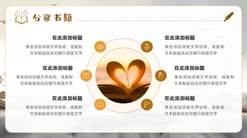 创意简约实拍风读书分享交流会读书心得PPT模板