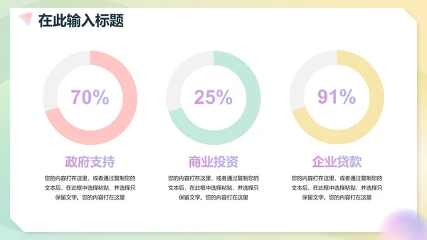 简约弥散渐变商务工作PPT模板