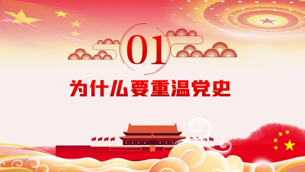 守初心担使命再出发党史学习教育PPT模板