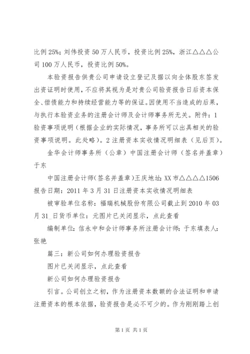 新成立公司验资报告(共8篇) (2).docx