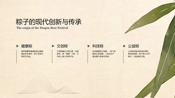 绿色中国风简约端午节介绍PPT模板