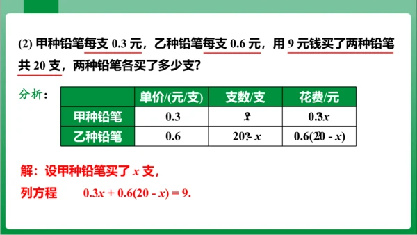 3.1.1 一元一次方程 课件（共32张PPT)【2023秋人教七上数学高效实用备课】