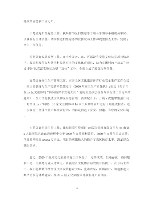 精编之经典范文年工作总结及年工作计划文旅体局).docx