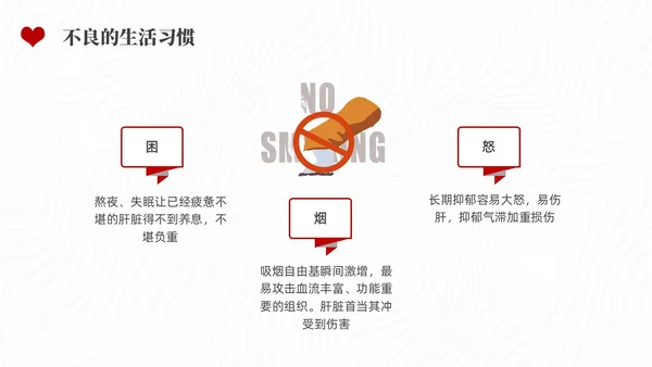 红色水彩简约插画全国爱肝日企业培训PPT课件