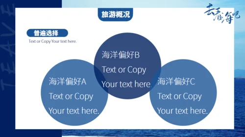 旅游行业去看海吧通用PPT模板