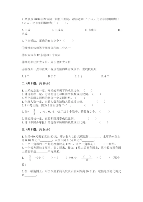 苏教版数学小升初模拟试卷【各地真题】.docx