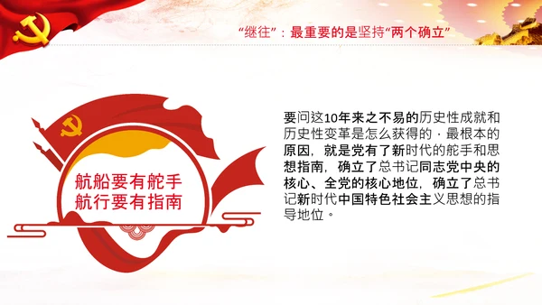 领悟两个确立做到两个维护党建党课PPT