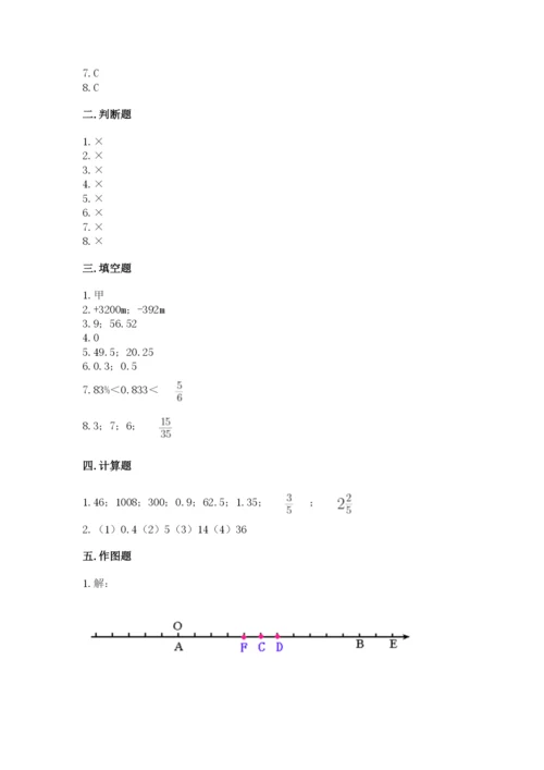 冀教版六年级下册数学 期末检测卷含完整答案（夺冠系列）.docx