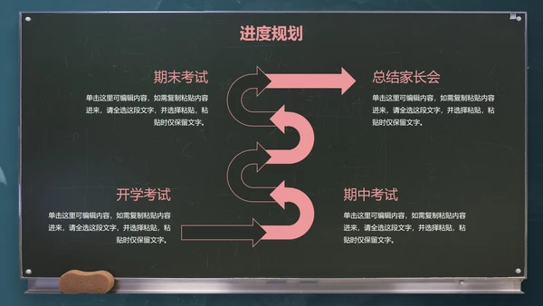 黑色实景黑板教师教学教育PPT模板