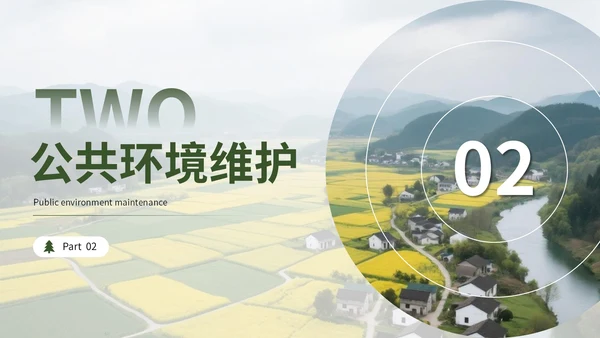 绿色清新风暑假活动：暑假实践保护环境篇PPT模板