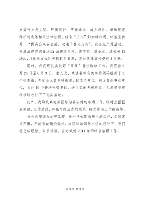 司法局综治工作自评报告.docx