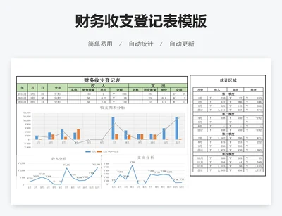 财务收支登记表模版