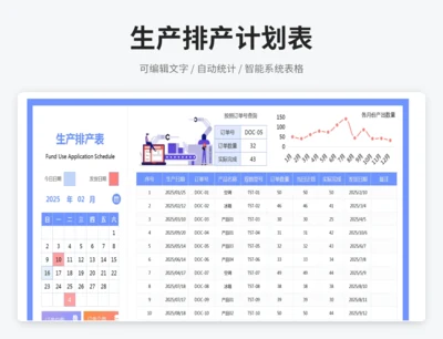 生产排产计划表