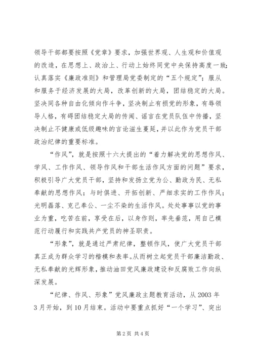 纪律,作风,形象党风廉政主题教育活动 (2).docx