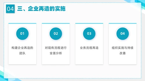 蓝色简约形状企业组织管理PPT课件