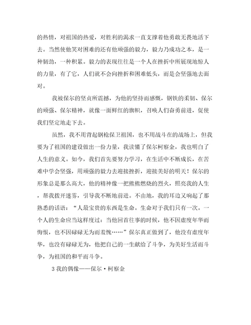以我的偶像为主题写一篇作文