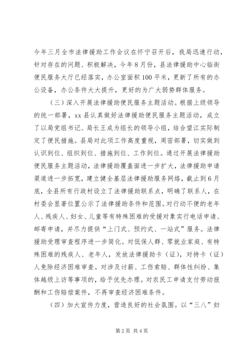 县法律援助中心汇报材料.docx