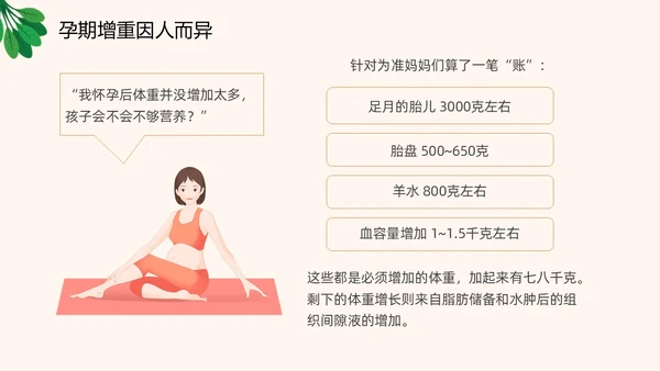 插画风橙色精美孕期健康饮食孕妇产妇护理培训PPT课件健康饮食讲座