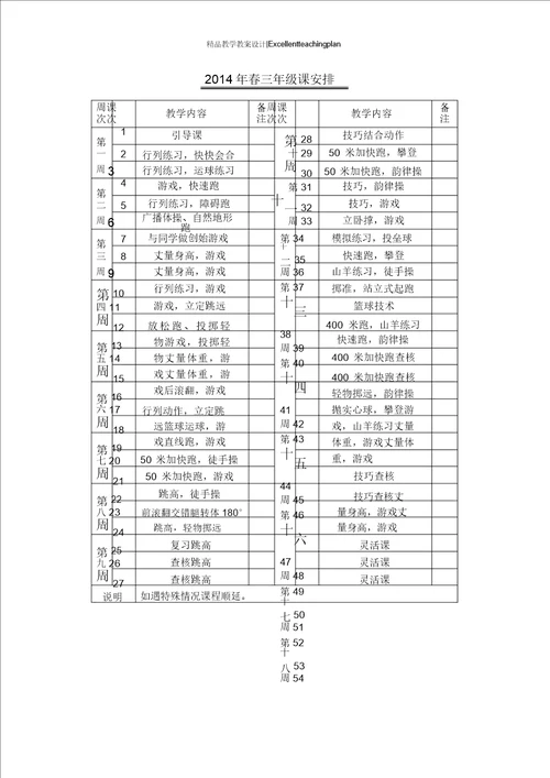 三年级体育教案新部编本1