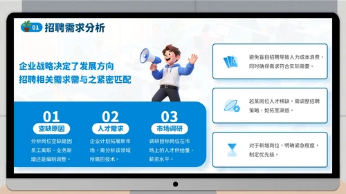 蓝色卡通风部门架构及多元业务场景展示ppt模板