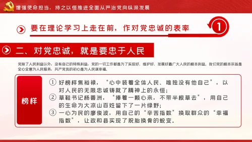 走在前作表率坚决扛起全面从严治党的使命担当ppt
