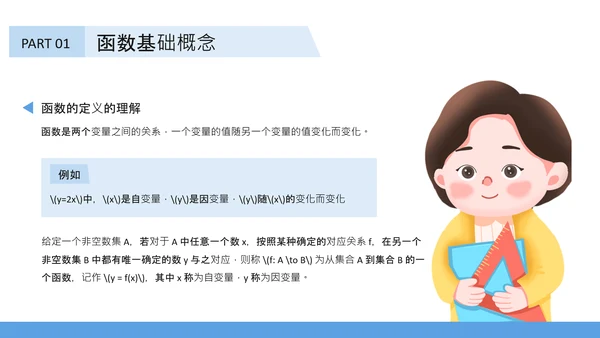 蓝色插画风初中数学函数专题突破PPT