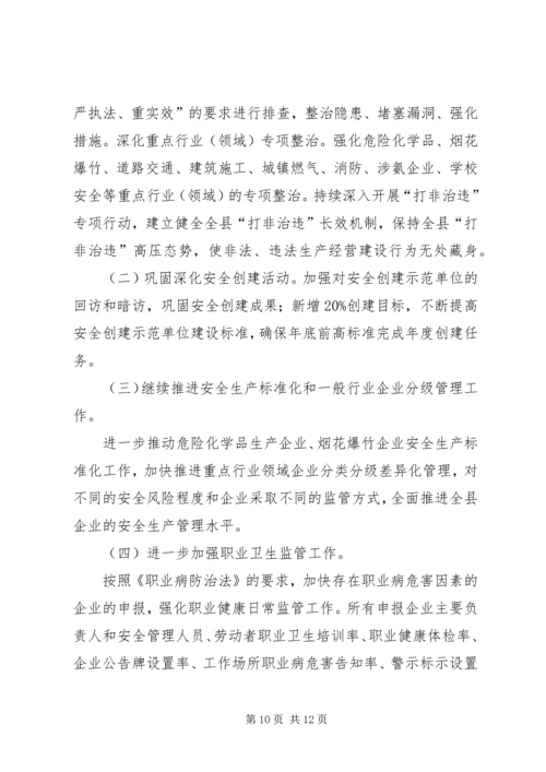 县安全生产监督管理局工作报告 (2).docx