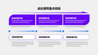 关系页-紫色简约风3项递进关系矩阵图