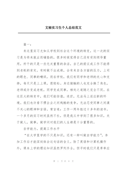 文秘实习生个人总结范文.docx