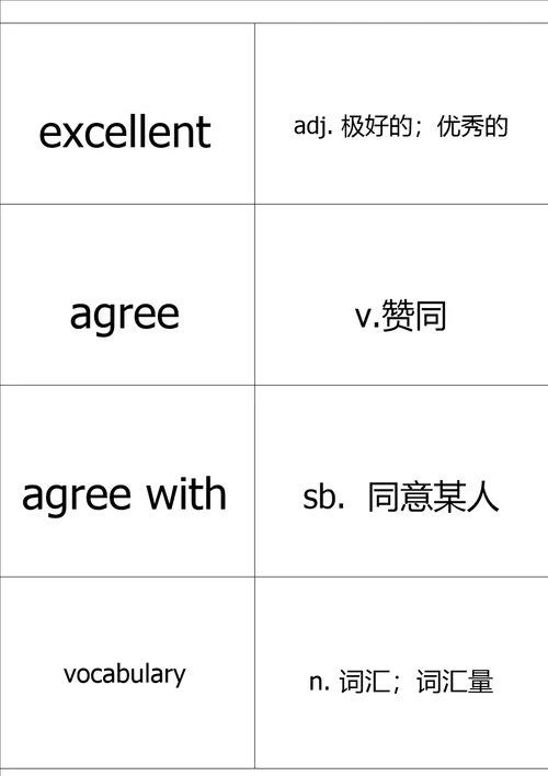 八上完整单词表