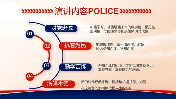 大气公安警察工作总结汇报动态PPT模板