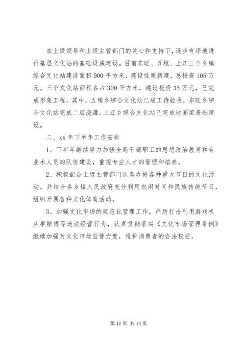 文体局XX年工作总结及下年工作计划_1.docx