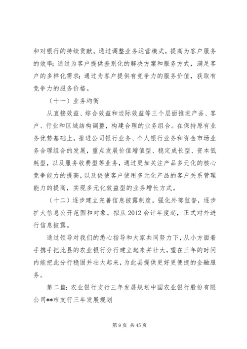 某支行的三年发展规划五篇范文.docx
