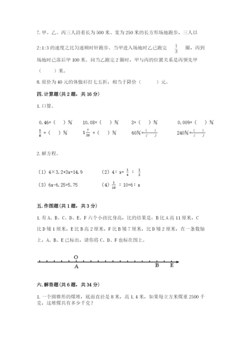 小升初数学期末测试卷附答案【夺分金卷】.docx