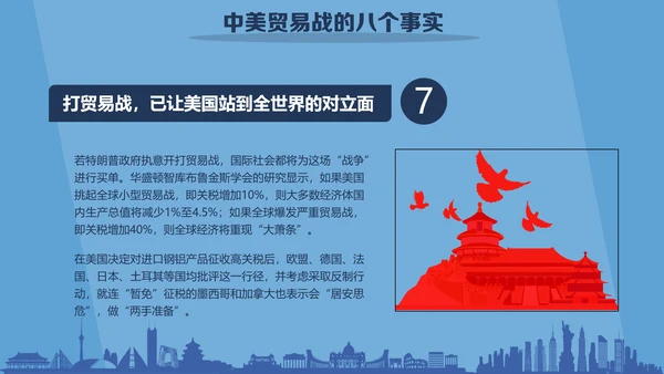 大国崛起中美贸易PPT模板