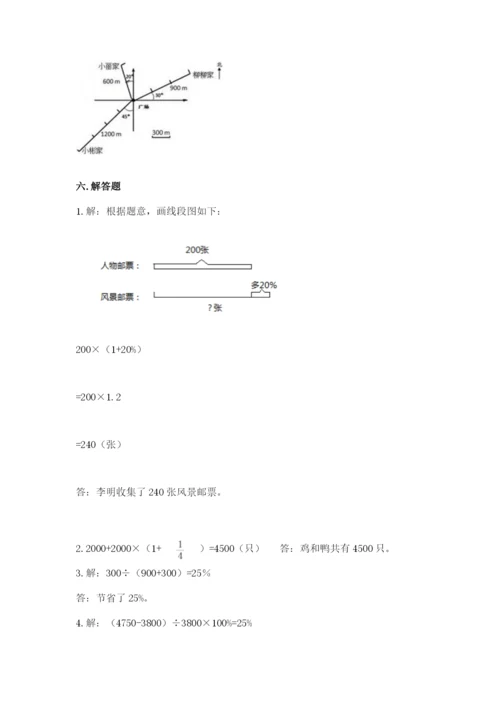 2022六年级上册数学期末测试卷附参考答案【综合卷】.docx