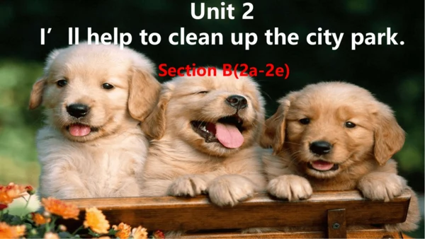Unit2 SectionB 2a-2d 课件（人教八下Unit 2 I’ll help to cl