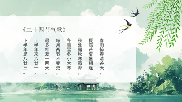 雨水春雨贵如油，春景通用PPT模板