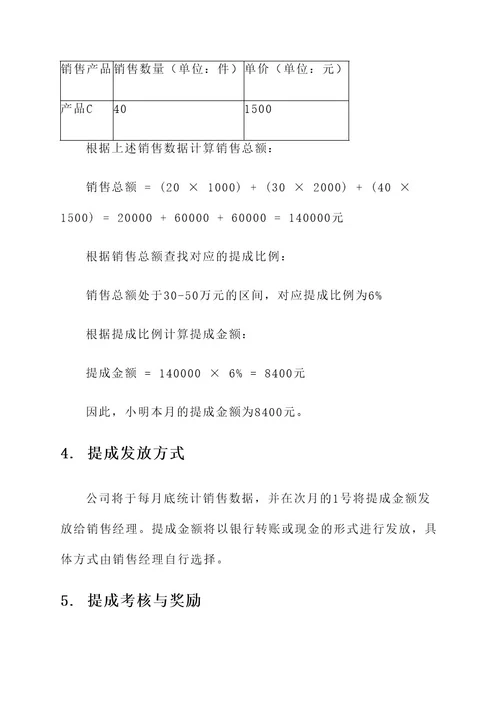 财税公司销售经理提成方案