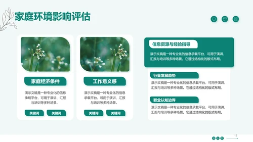绿色小清新大学生职业生涯规划PPT模板