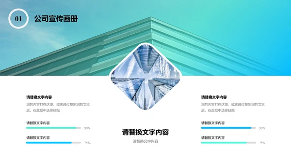 企业文化公司宣传画册通用PPT模板