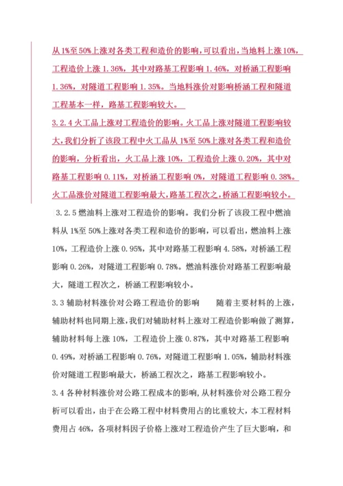 五大材料涨价对铁路和公路工程造价的影响.docx