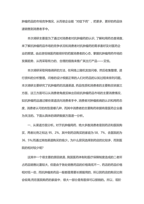调研报告医药市场