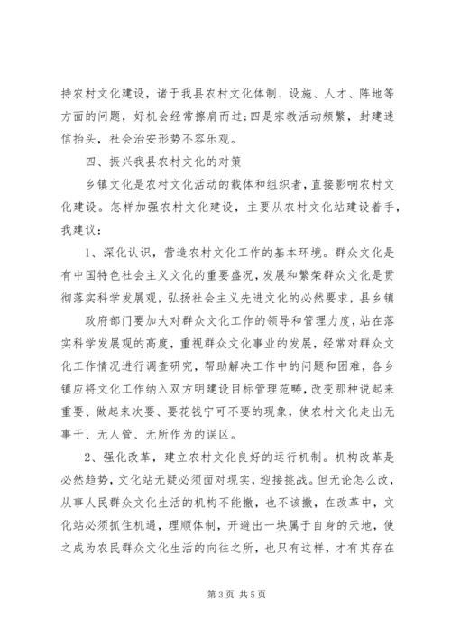 乡镇综合文化站调研报告.docx
