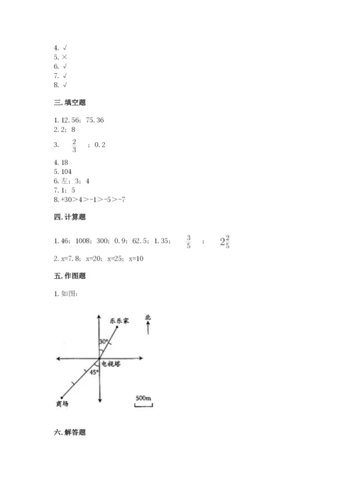 小升初六年级期末试卷及答案下载.docx